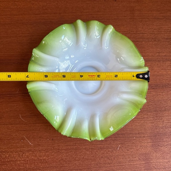 Beautiful Fenton ? ANTIQUE Art Nouveau milk opaline glass bowl - Picture 8 of 9